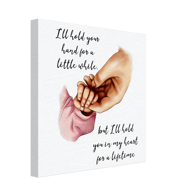 Mother baby hand Canvas