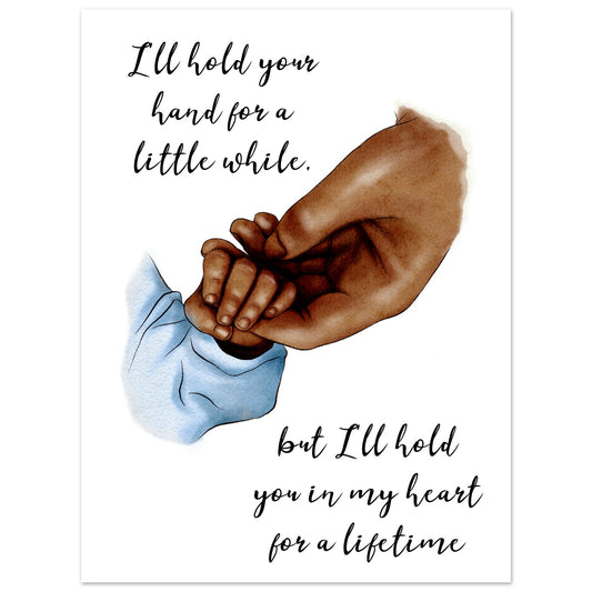 Mother baby hand Premium Matte Paper Poster