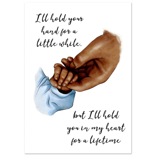 Mother baby hand Premium Matte Paper Poster