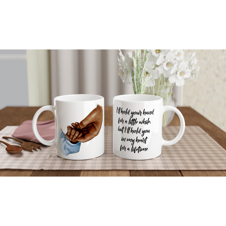 Mother baby hand White 11oz Ceramic Mug