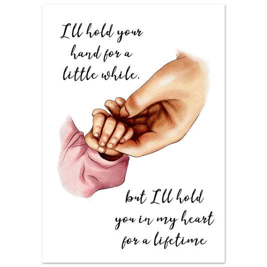 Mother baby hand Premium Matte Paper Poster