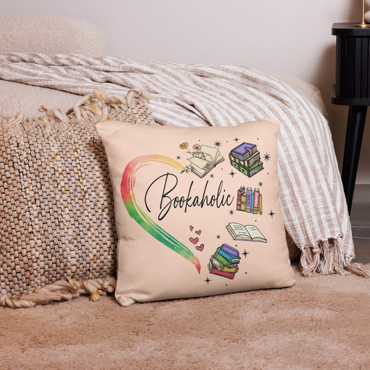 Bookaholic decorative pillow