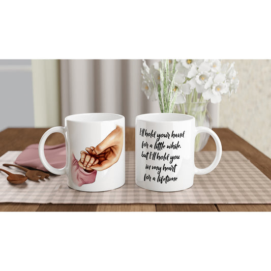 Mother baby hand White 11oz Ceramic Mug