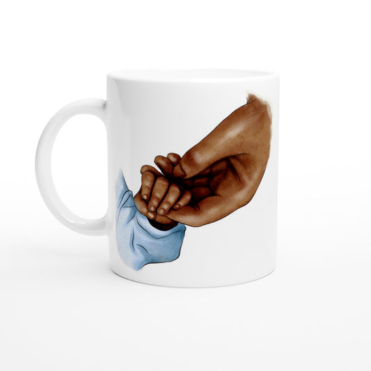 Mother baby hand White 11oz Ceramic Mug