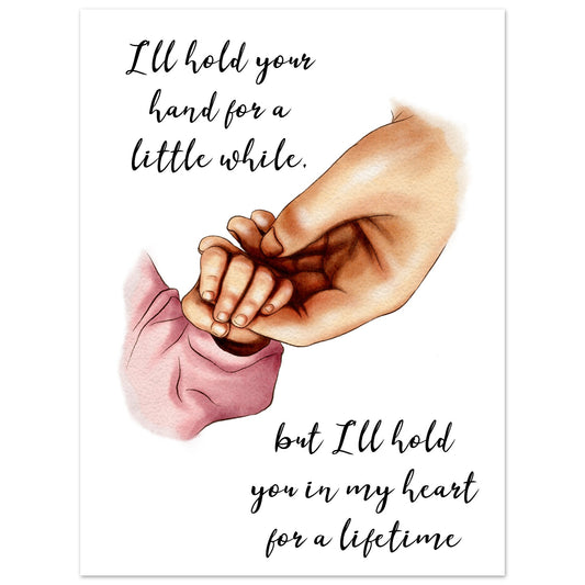 Mother baby hand Premium Matte Paper Poster