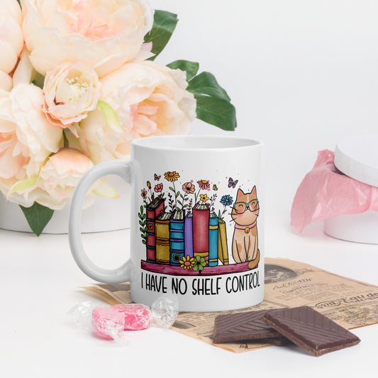 Books and cats mug