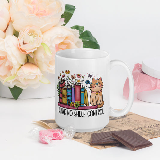 Books and cats mug